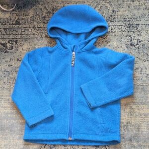 LL Bean Blue Fleece Zip Up Hoodie kids